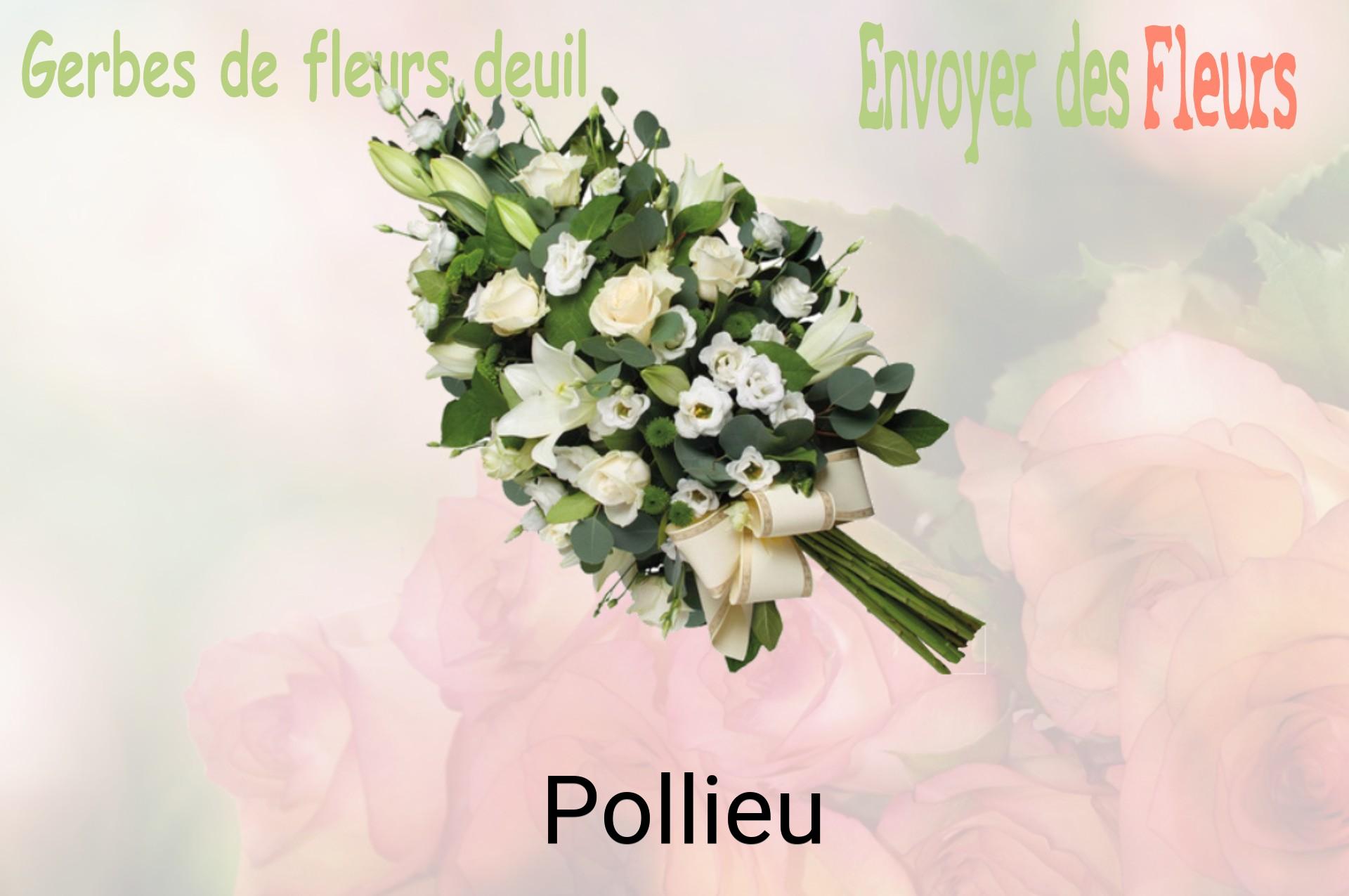 Gerbe de fleurs de deuil livrée à Pollieu